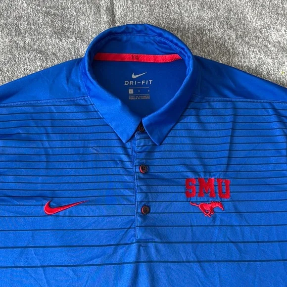 Nike Dri-Fit SMU Golf Polo Shirt Men’s L - Picture 2 of 7